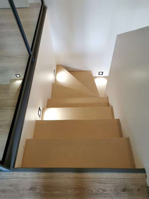 Escalier en béton ciré